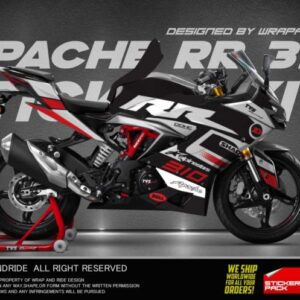 Tvs Apache Rtr 160 0 4v Black Panther Edition Full Body Wrap Decal Sticker Wrapandride