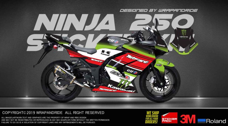 Kawasaki Ninja 250 Motocard Edition [Wrap / Decal / - Wrap And Ride