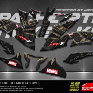 Tvs Apache Rtr 160 0 4v Black Panther Edition Full Body Wrap Decal Sticker Wrapandride