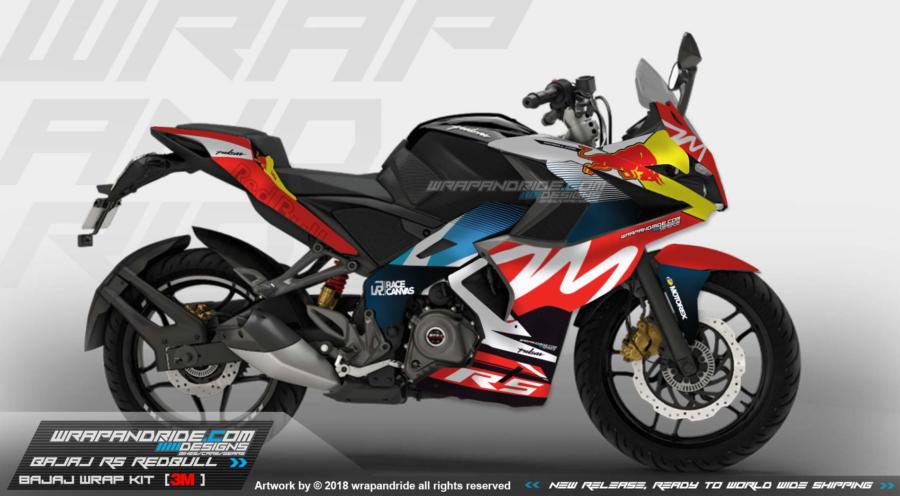 Pulsar Rs 0 Limited Edition Redbull Wrap Decal Sticker Wrapandride